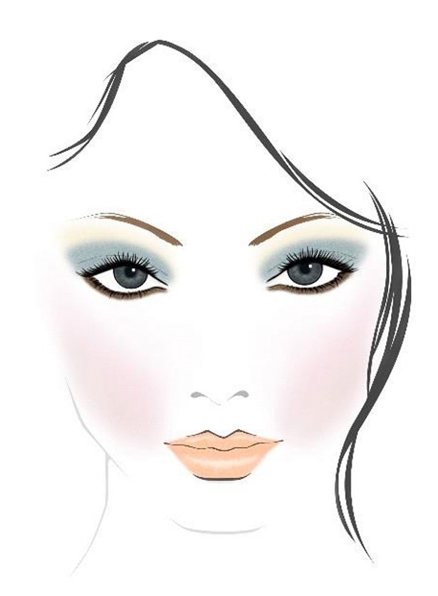 Makeup Coloring Pages Face Faces Drawing Template Mac Charts Sketch Coloring Pag