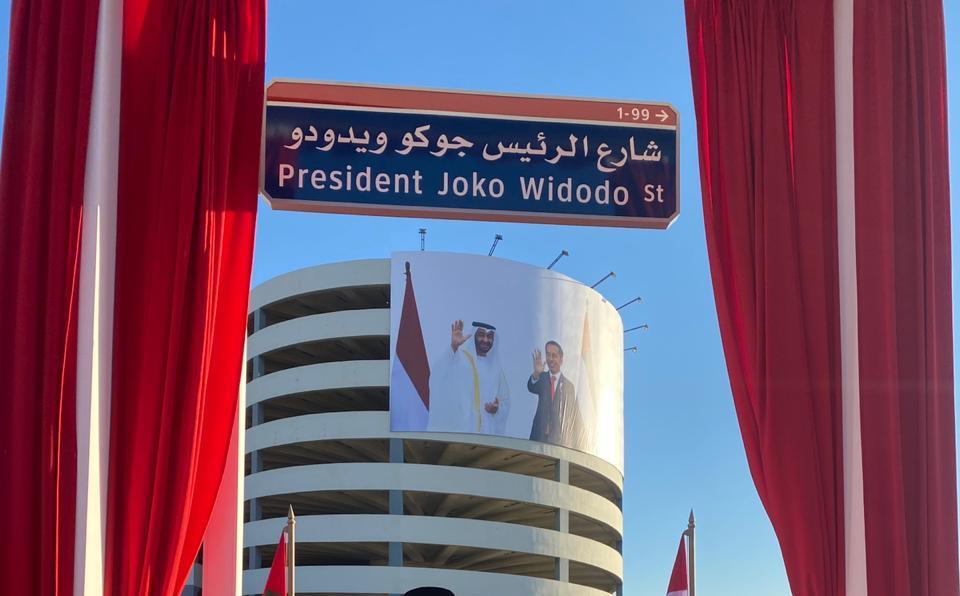 BENERAN LHO… ADA JALAN PRESIDEN JOKO WIDODO DI ABU DHABI